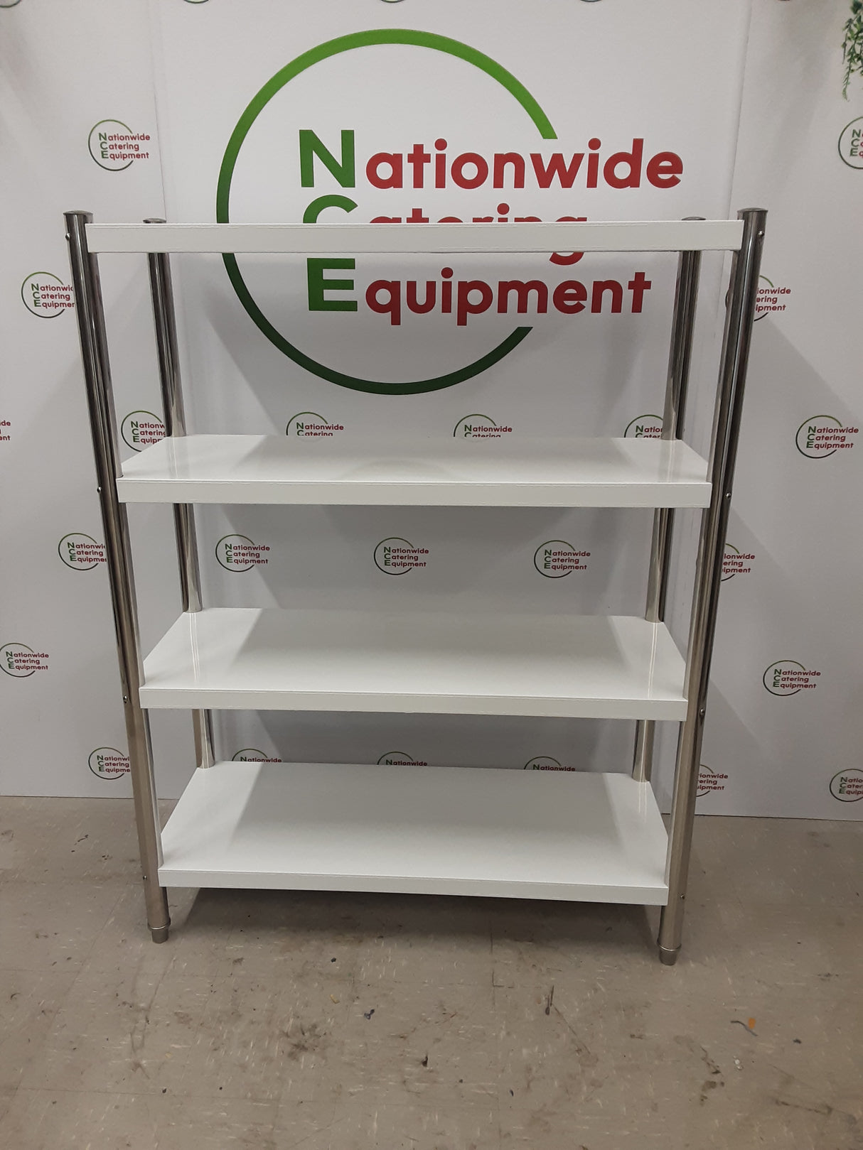 Hamoki Stainless Steel Four Tier Shelving Unit x150cm (NCE4888)