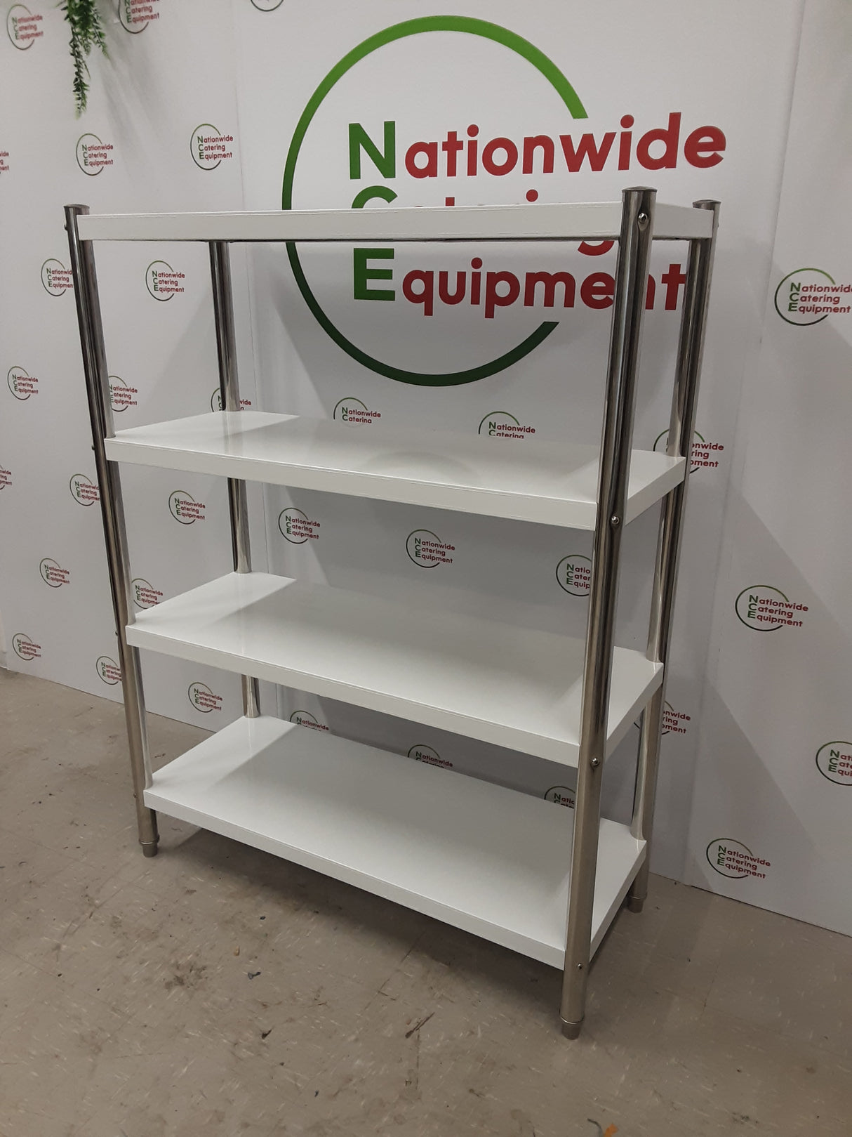 Hamoki Stainless Steel Four Tier Shelving Unit x150cm (NCE4888)