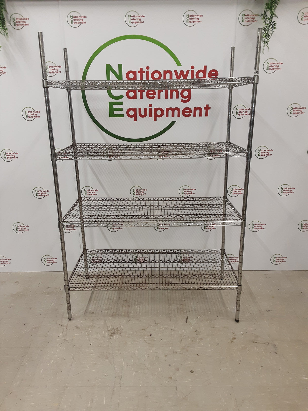 Wire Shelving Unit - CLEARANCE Four Tier, 120x60cm (NCE4925)