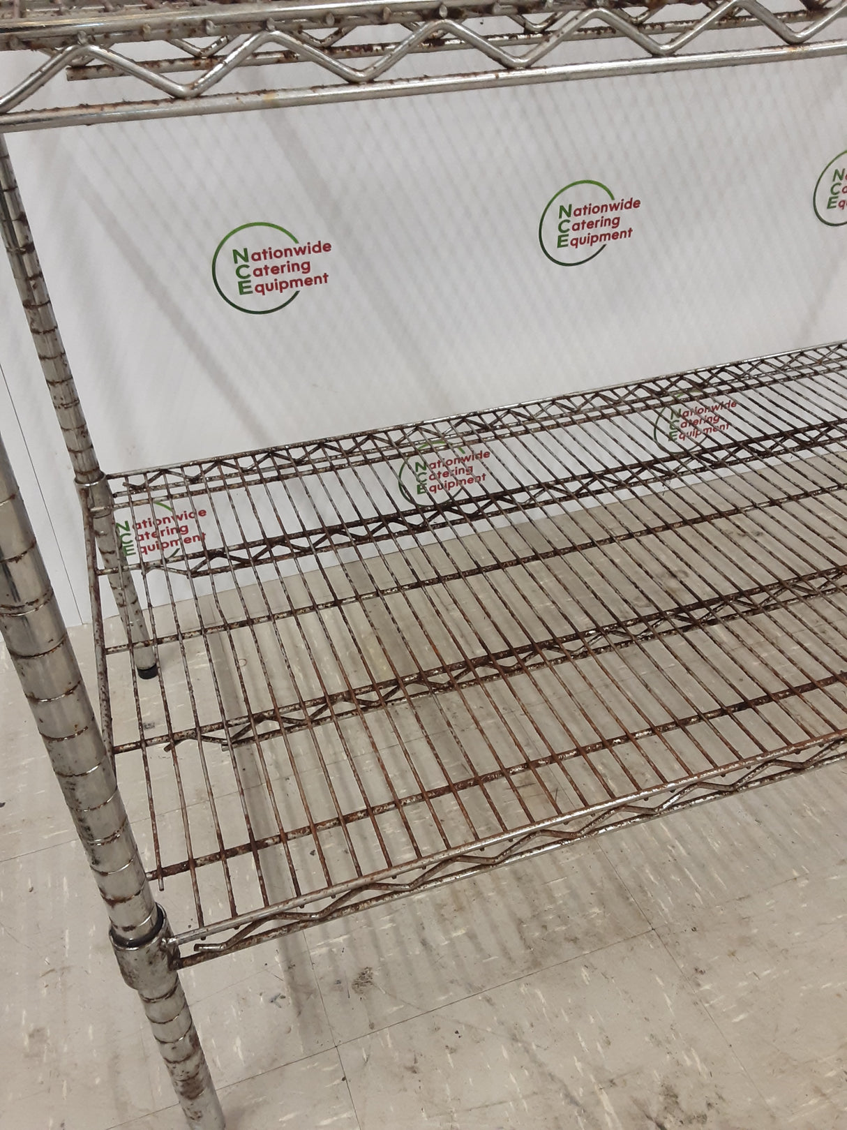 Wire Shelving Unit - CLEARANCE Four Tier, 120x60cm (NCE4925)