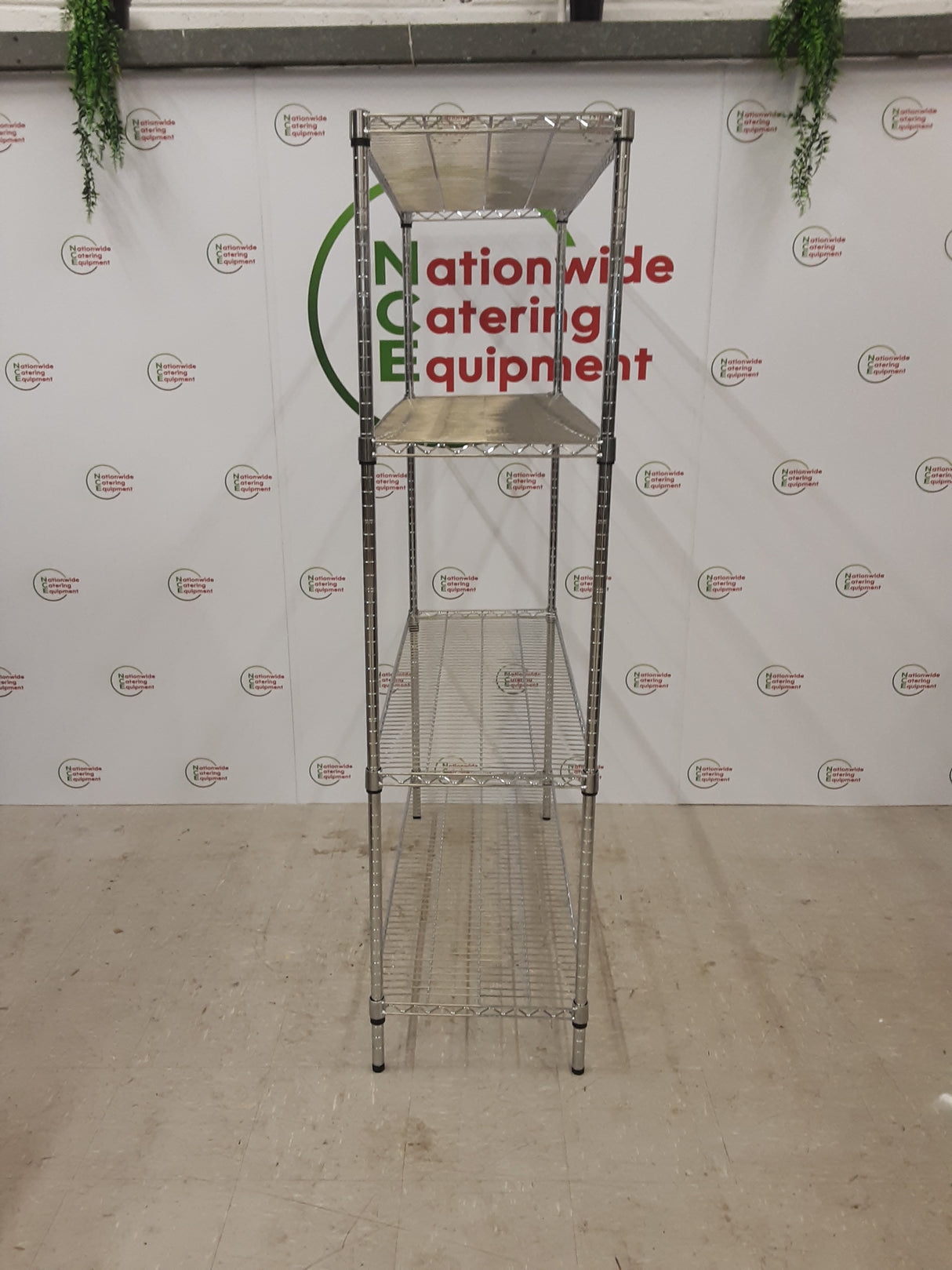 Combisteel Chrome Four Tier Wire Shelving Unit 120x45cm (NCE5194)