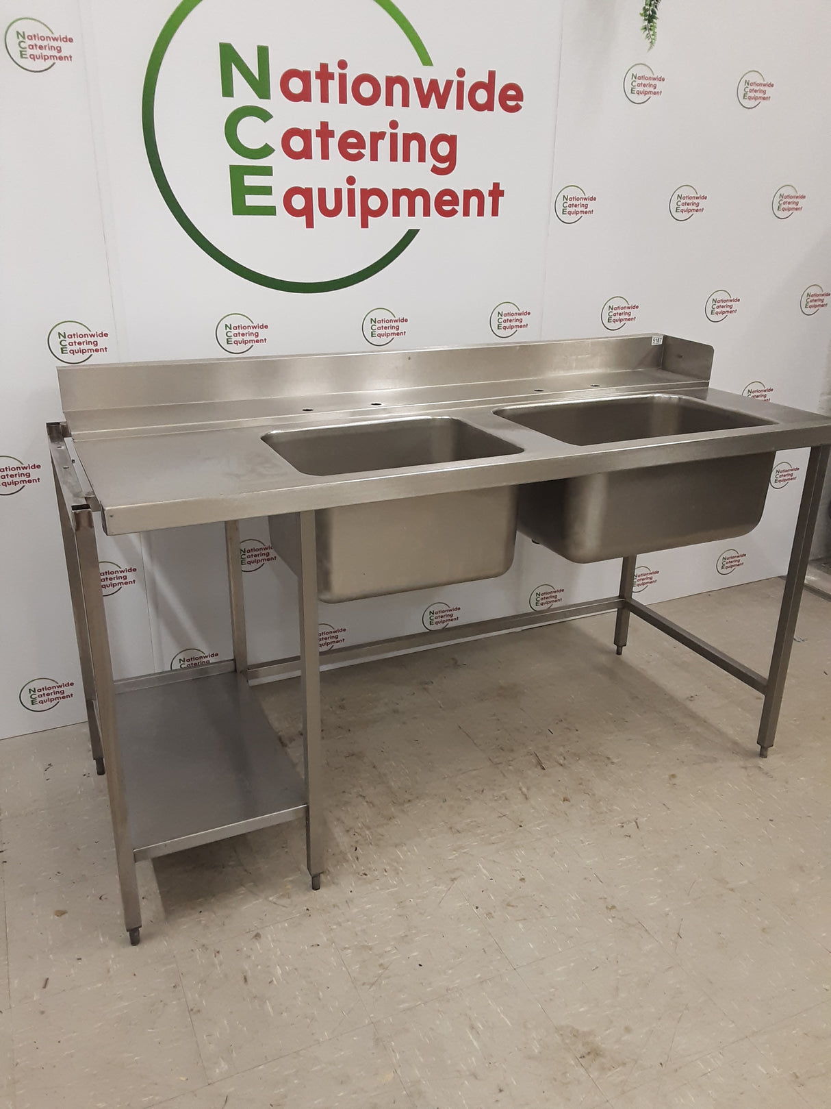 Stainless Steel Double Dishwasher Entry Sink 181cm (NCE5187)