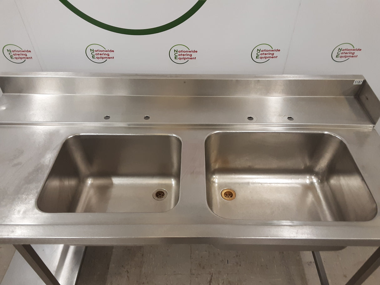 Stainless Steel Double Dishwasher Entry Sink 181cm (NCE5187)