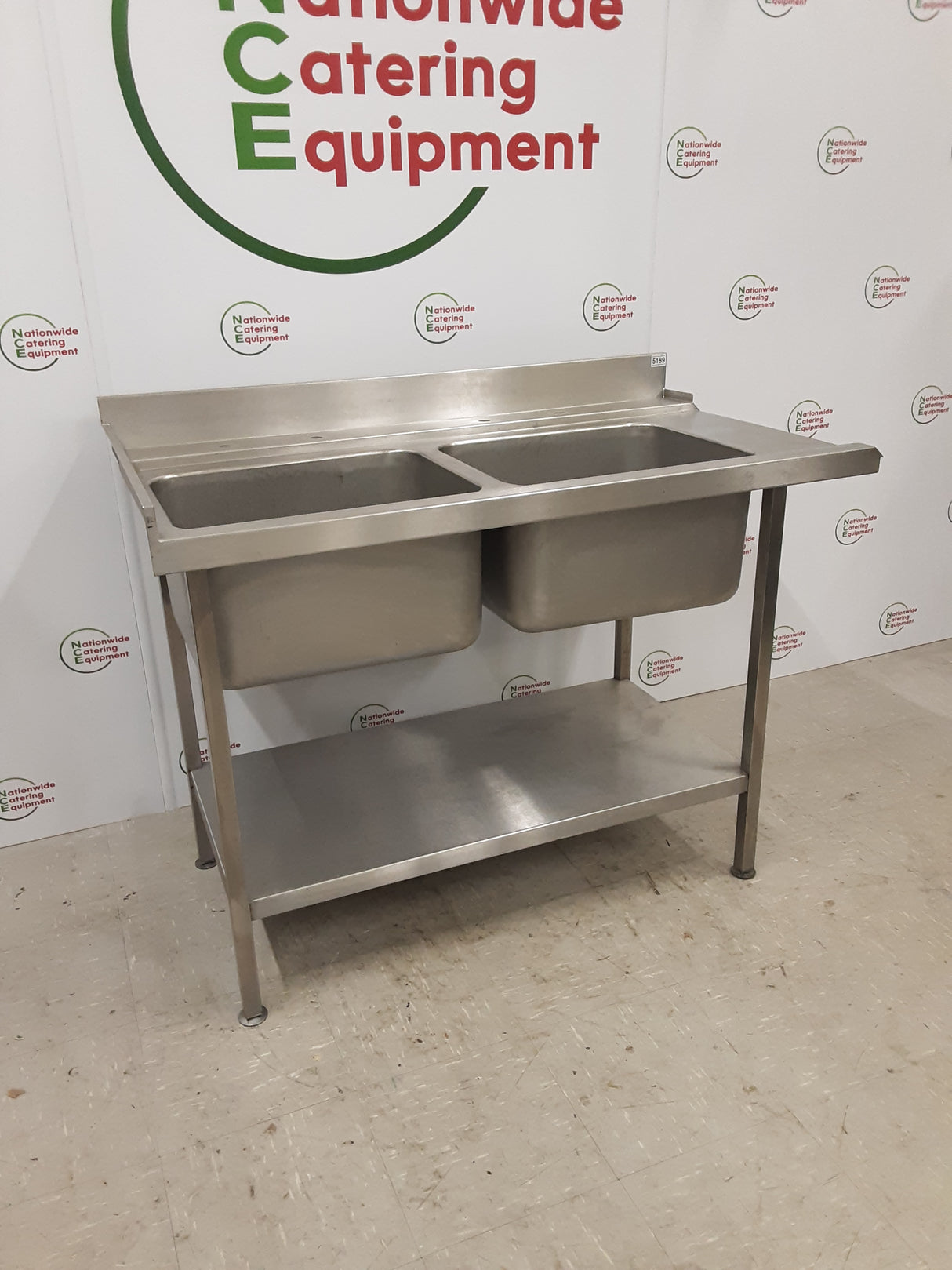 Stainless Steel Double Dishwasher Entry Sink 127cm (NCE5189)