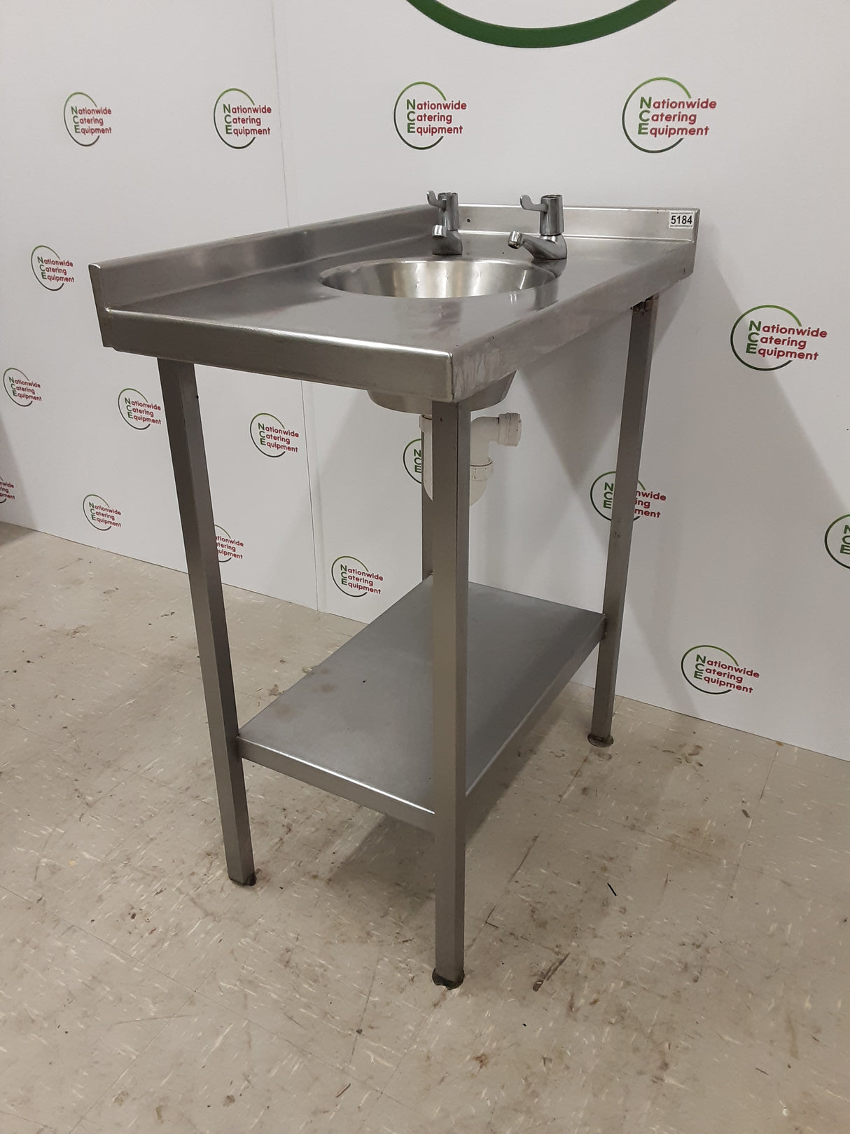 Stainless Steel Filler Table With Hand Wash Basin 45x80cm (NCE5184)