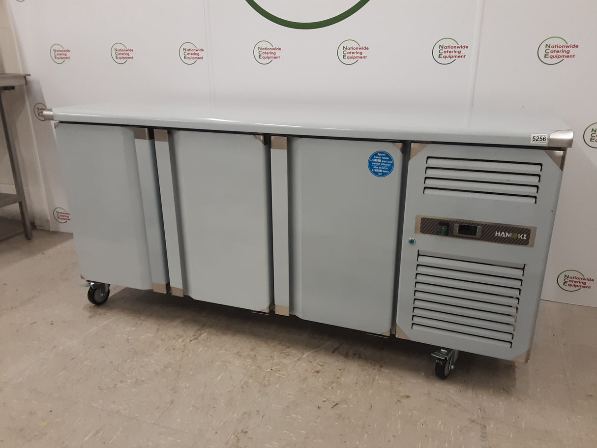 Hamoki Three Door Flat Counter Fridge, 180cm, Model-GN3100TN (NCE5256)
