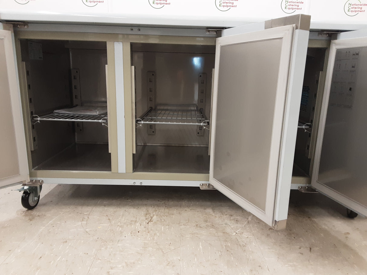 Hamoki Three Door Flat Counter Fridge, 180cm, Model-GN3100TN (NCE5256)