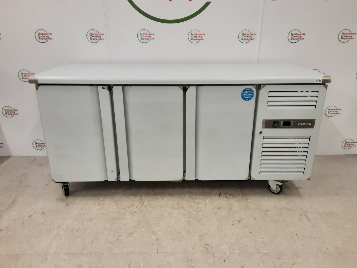 Hamoki Three Door Flat Counter Freezer, 180cm, Model- GN3100BT (NCE5258)