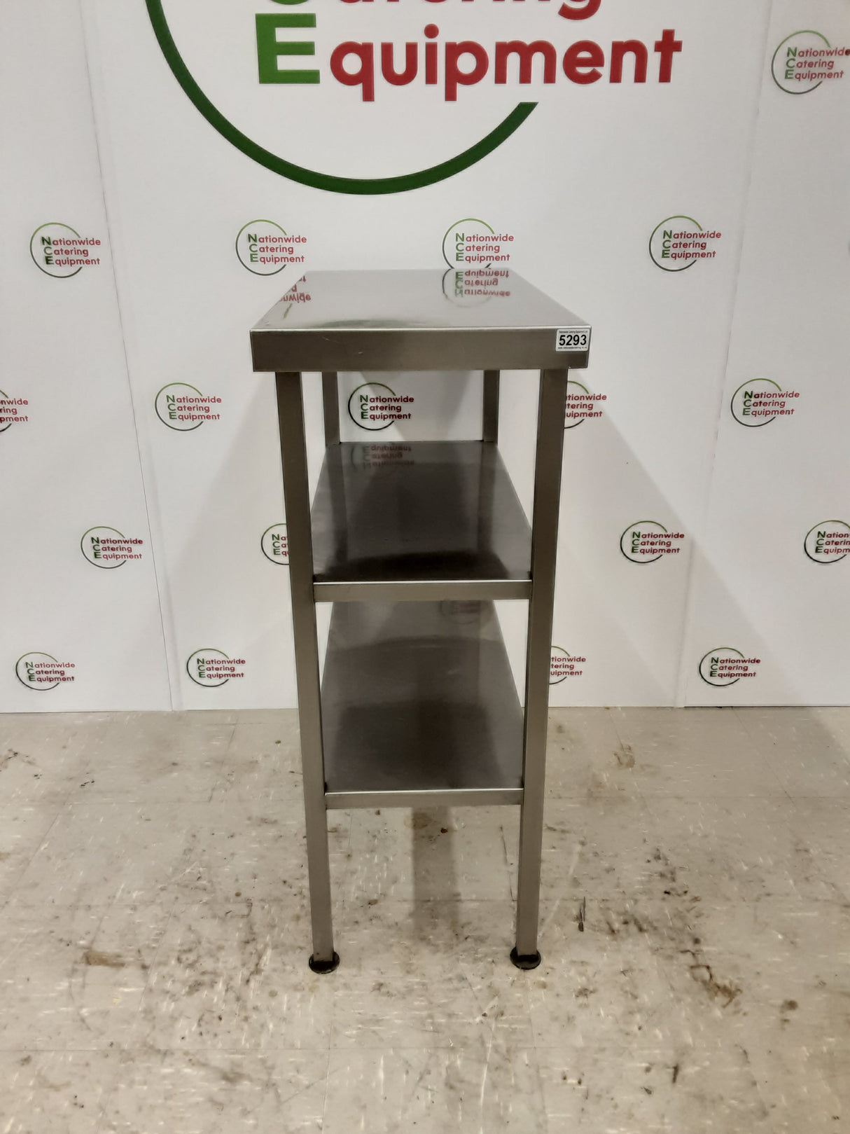 Stainless Steel Table With Two Lower Shelves, 40x80cm (NCE5293)