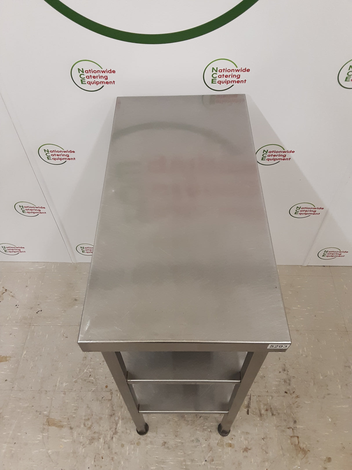 Stainless Steel Table With Two Lower Shelves, 40x80cm (NCE5293)