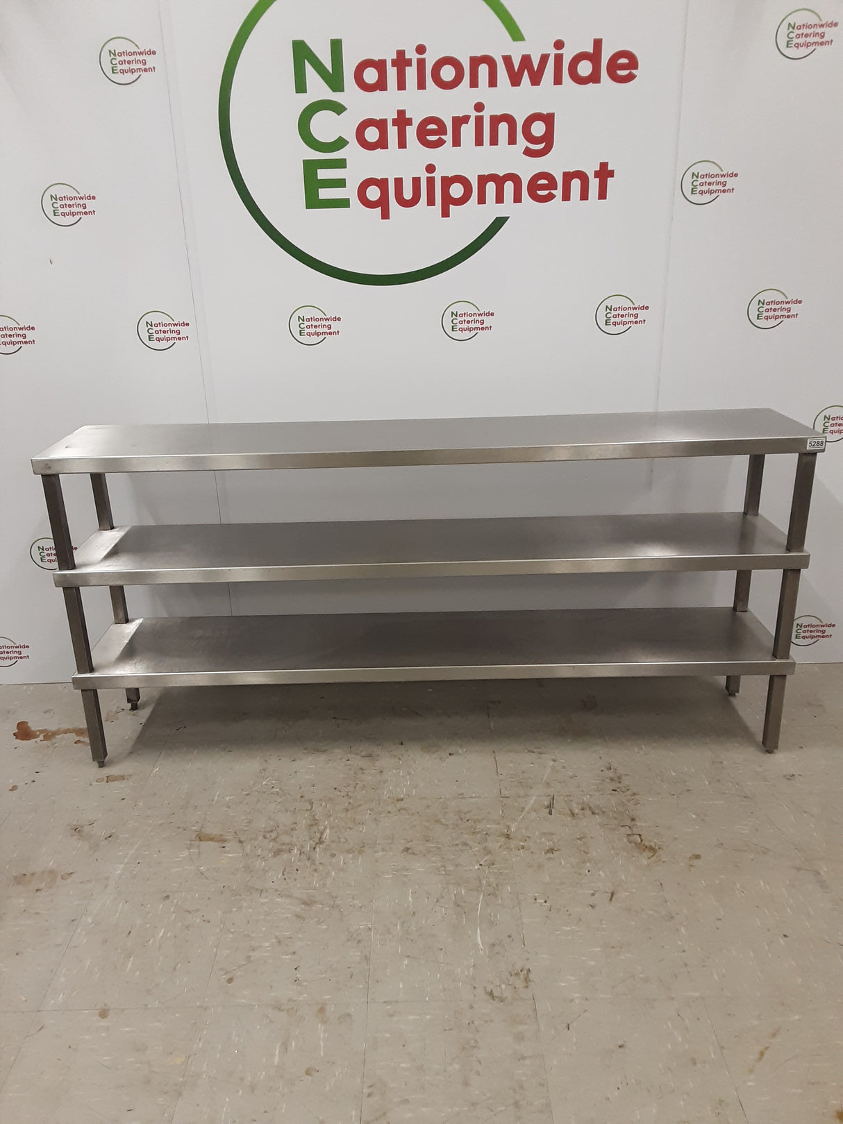 Stainless Steel Three Tier Tabletop Gantry-Unheated 180x35cm (NCE5288)