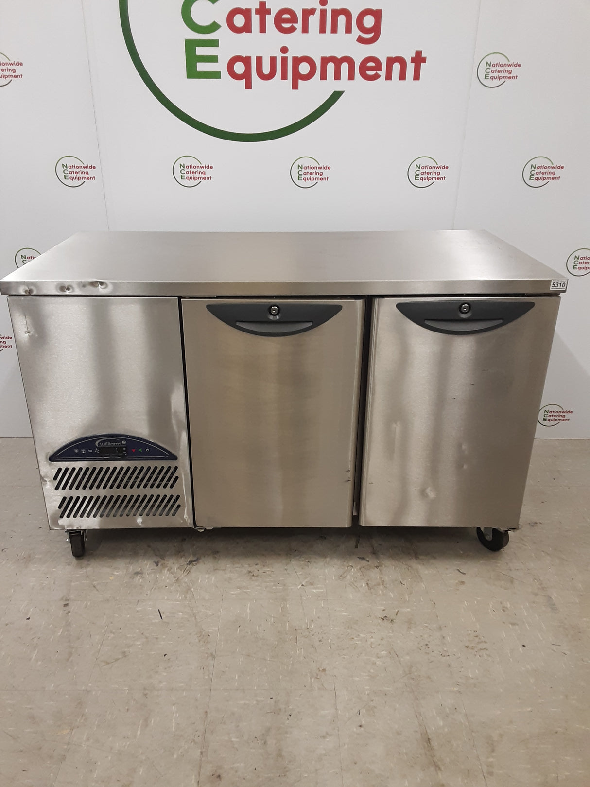 Un-Used / B-Grade Williams Two Door Counter Fridge, 140cm, Model HO2SS (NCE5310)