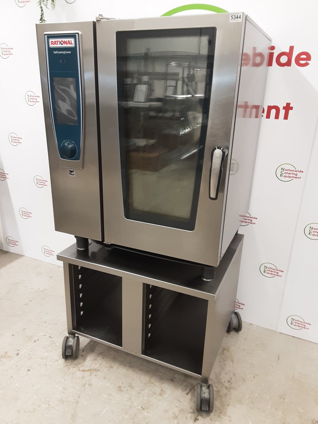 Rational 10 Grid Electric SCC White Efficiency Combi Oven On Stand (NCE5344)