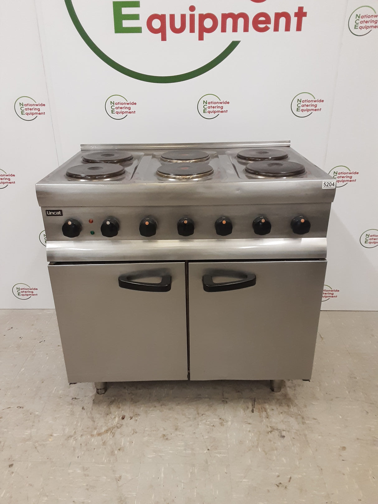 Lincat Silverlink Six Burner Electric Stove & Oven, Three Phase, Model-ESLR9C (NCE5204)