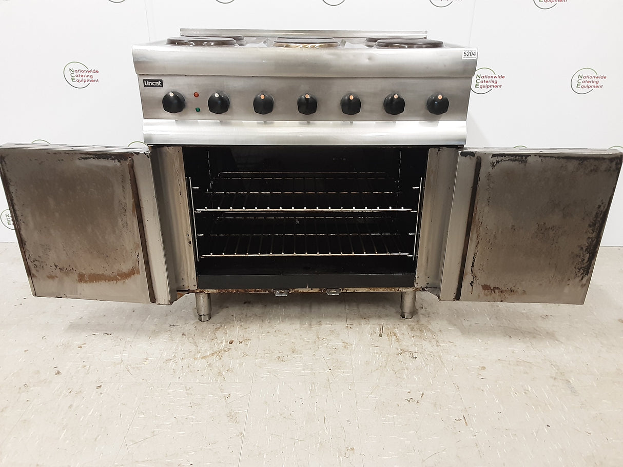 Lincat Silverlink Six Burner Electric Stove & Oven, Three Phase, Model-ESLR9C (NCE5204)