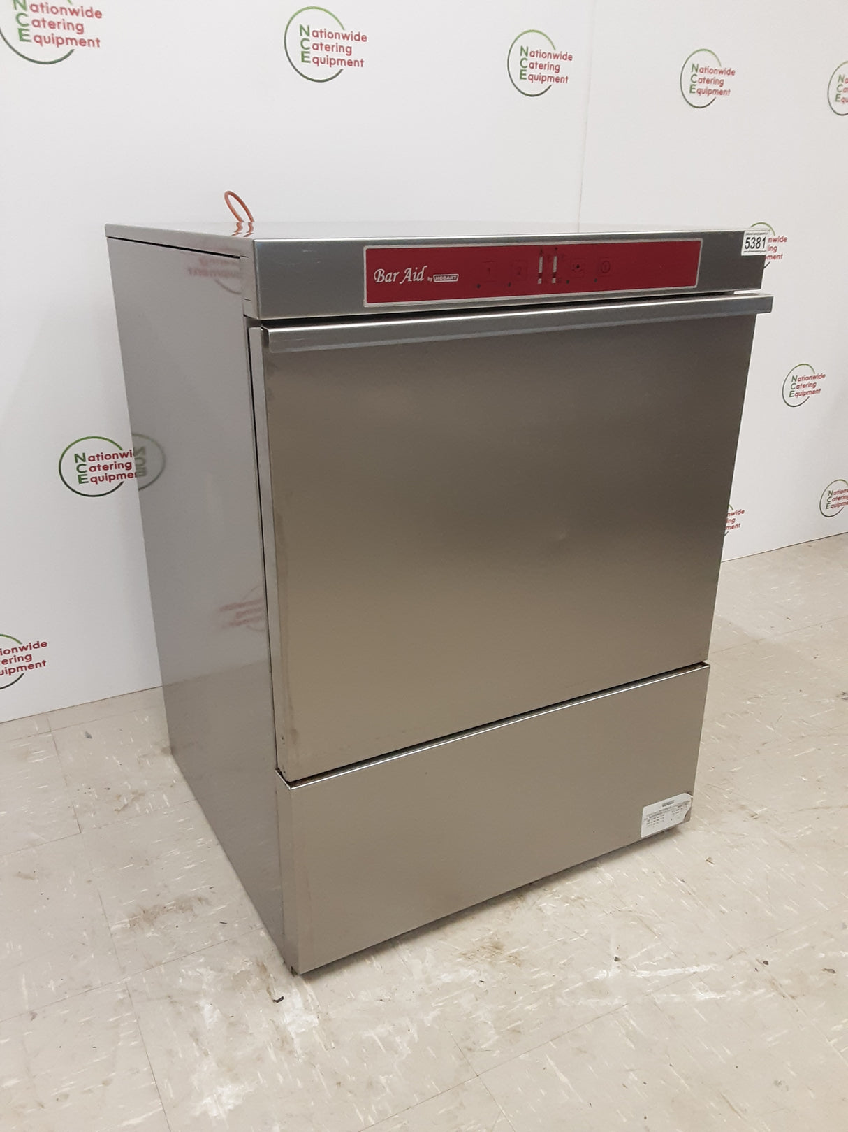 Baraid By Hobart, Undercounter Glasswasher, 32amp/1ph, Model-BARAID500S-10A (NCE5381)