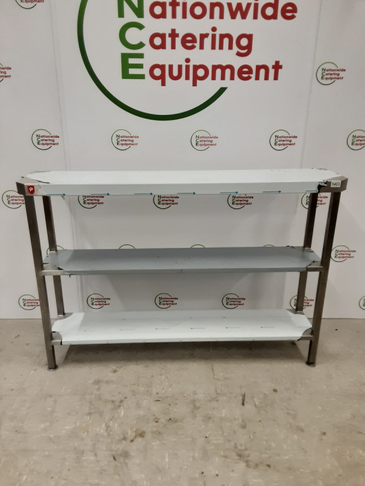 New Parry Stainless Steel Filler Table With Two Shelves 140x30cm (NCE5403)