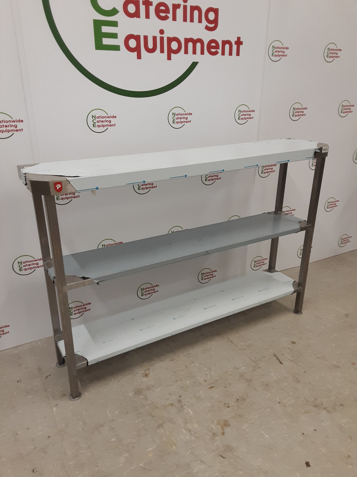 New Parry Stainless Steel Filler Table With Two Shelves 140x30cm (NCE5403)