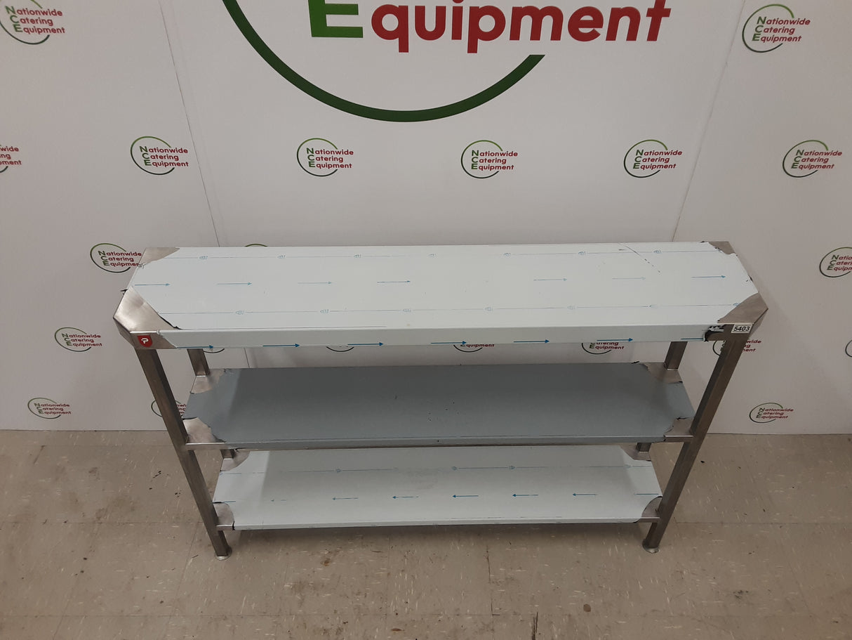 New Parry Stainless Steel Filler Table With Two Shelves 140x30cm (NCE5403)