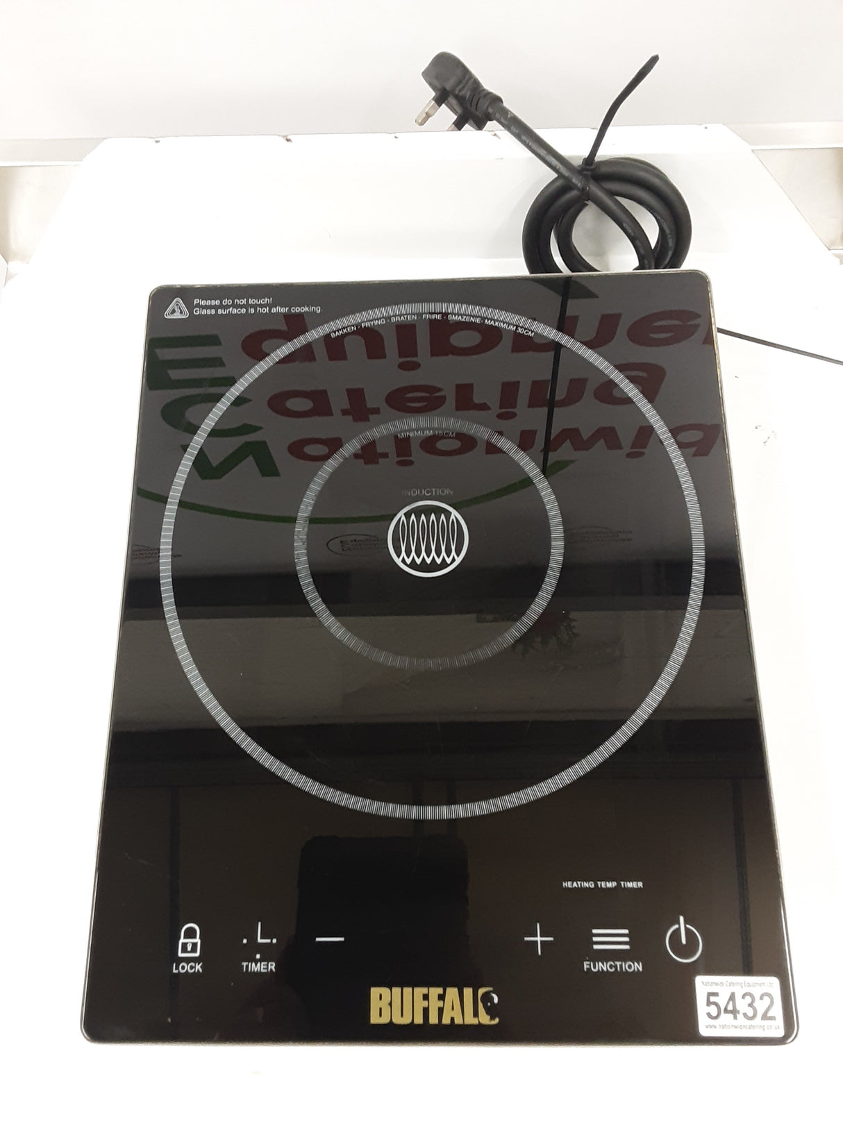 Buffalo 3000w Single Zone Induction Stove, Model- DF825 (NCE5433)