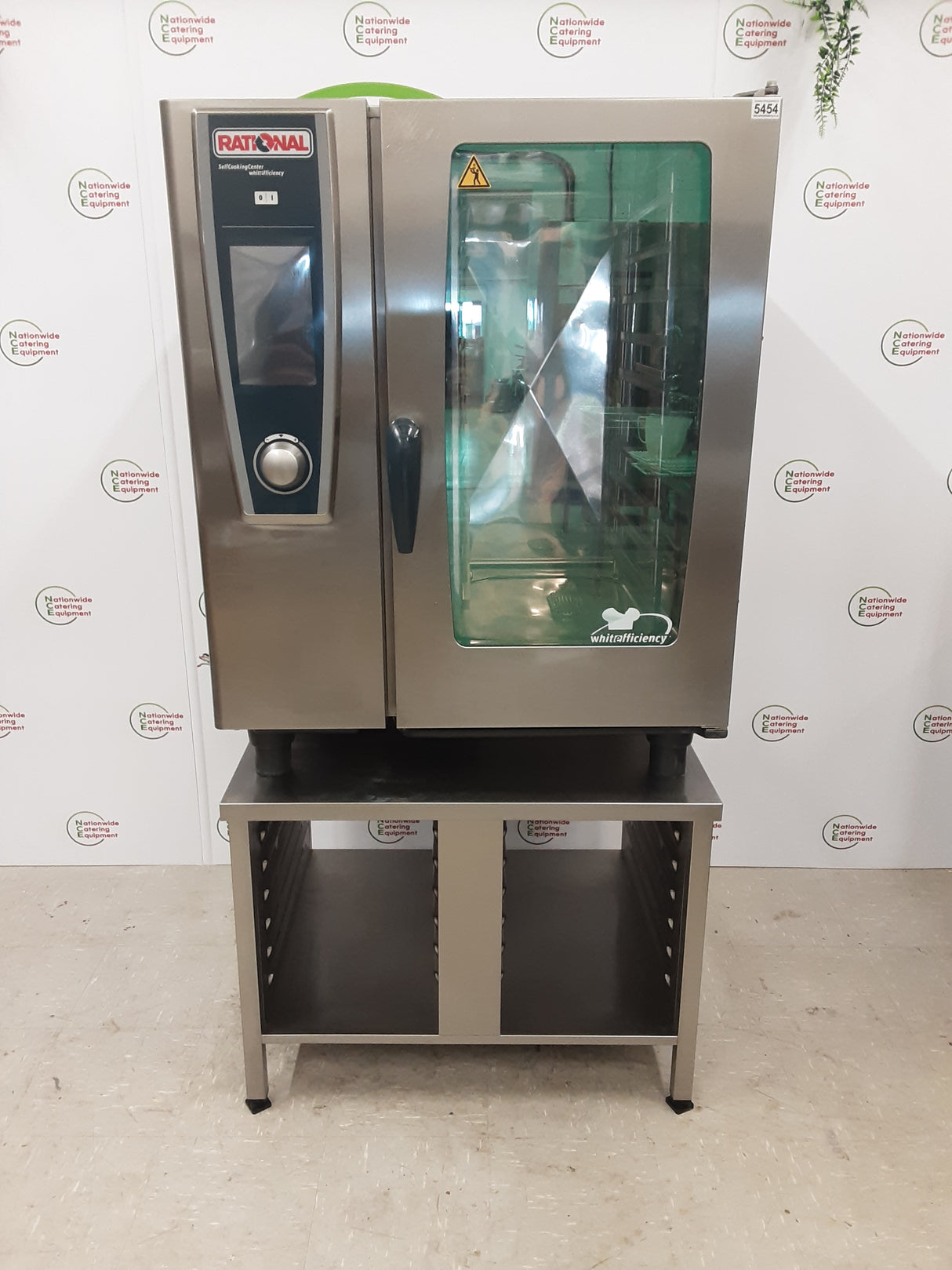 Rational 10 Grid Electric SCC White Efficiency Combi Oven On Stand (NCE5454)