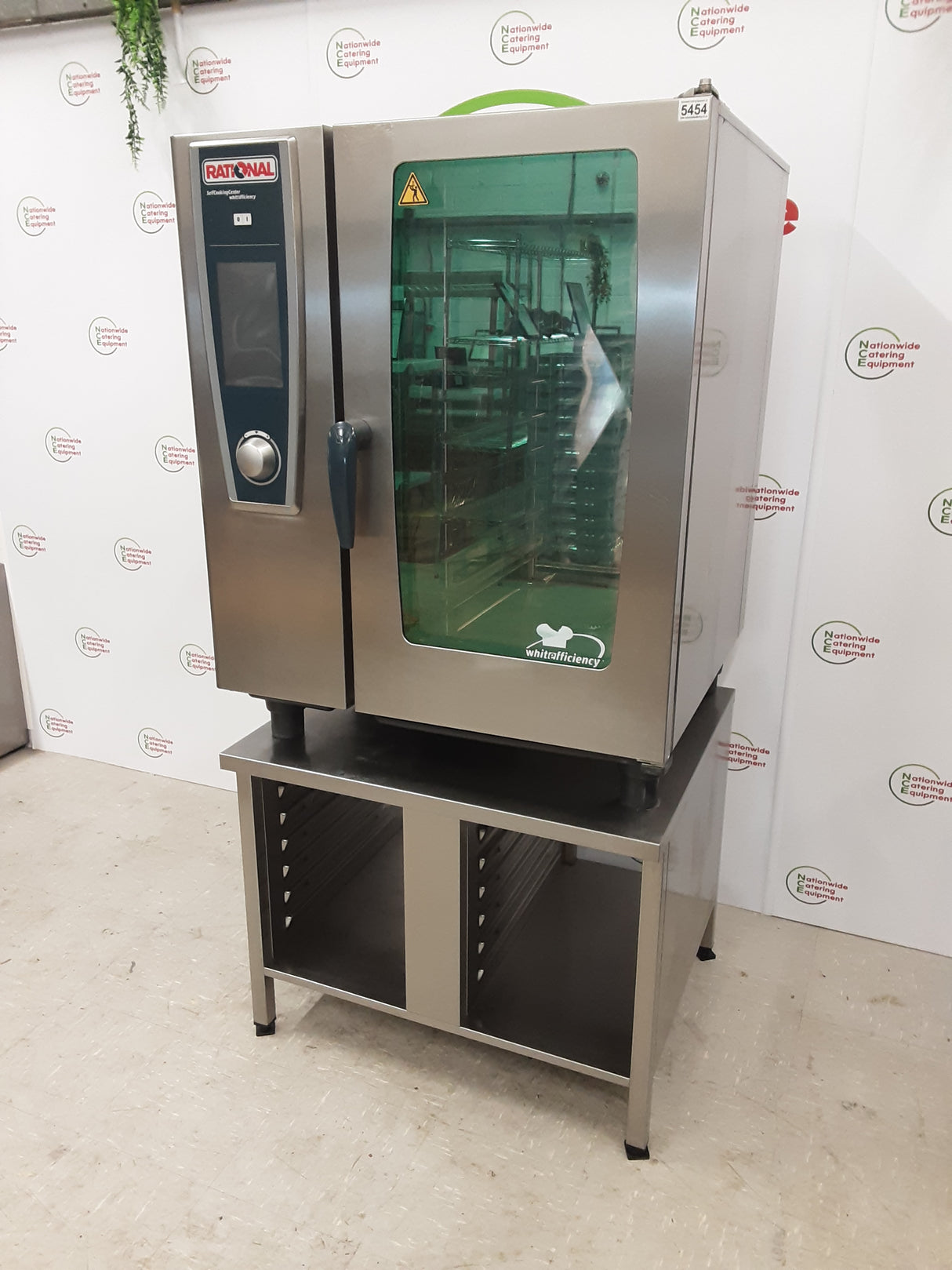 Rational 10 Grid Electric SCC White Efficiency Combi Oven On Stand (NCE5454)