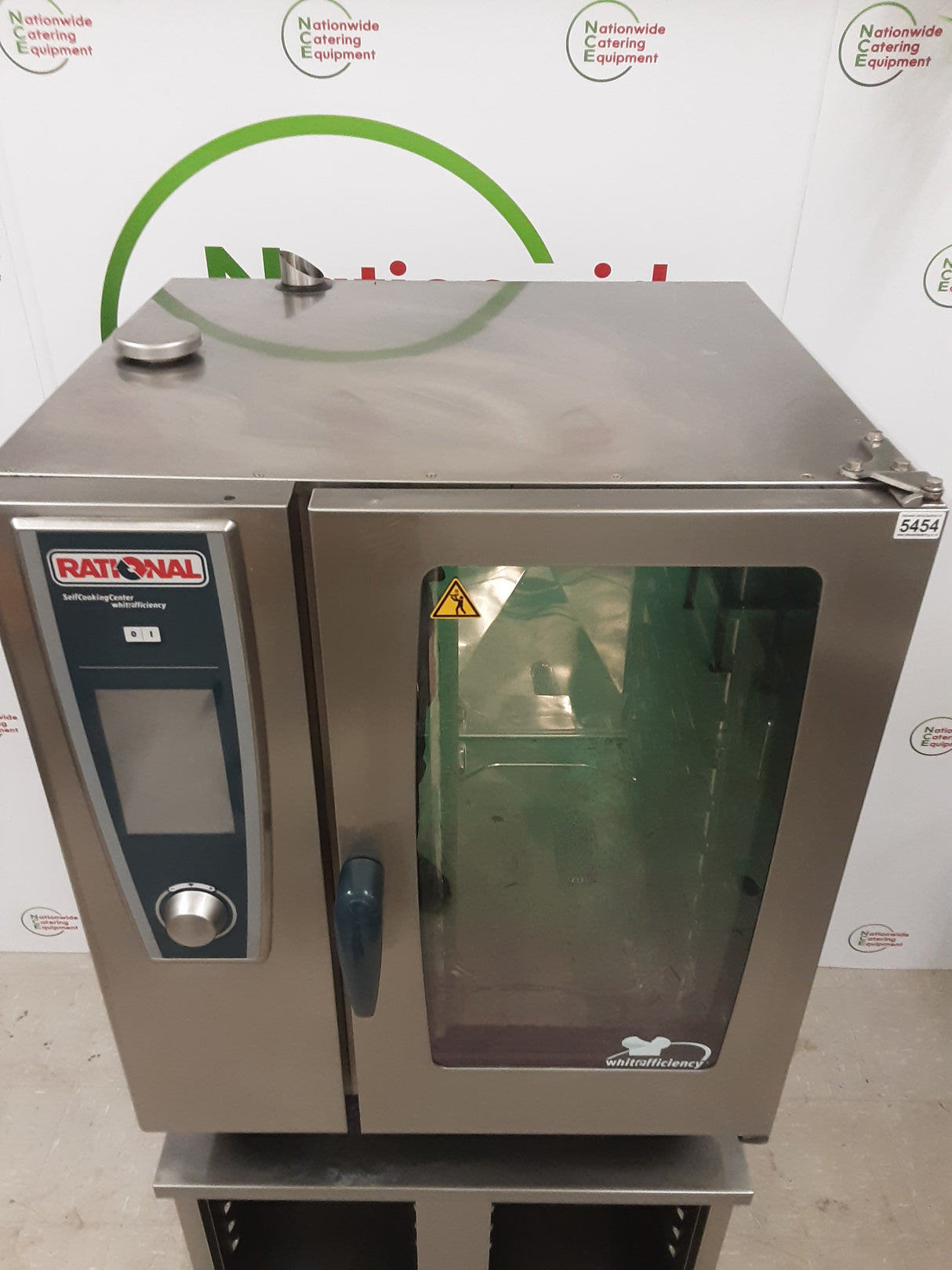 Rational 10 Grid Electric SCC White Efficiency Combi Oven On Stand (NCE5454)