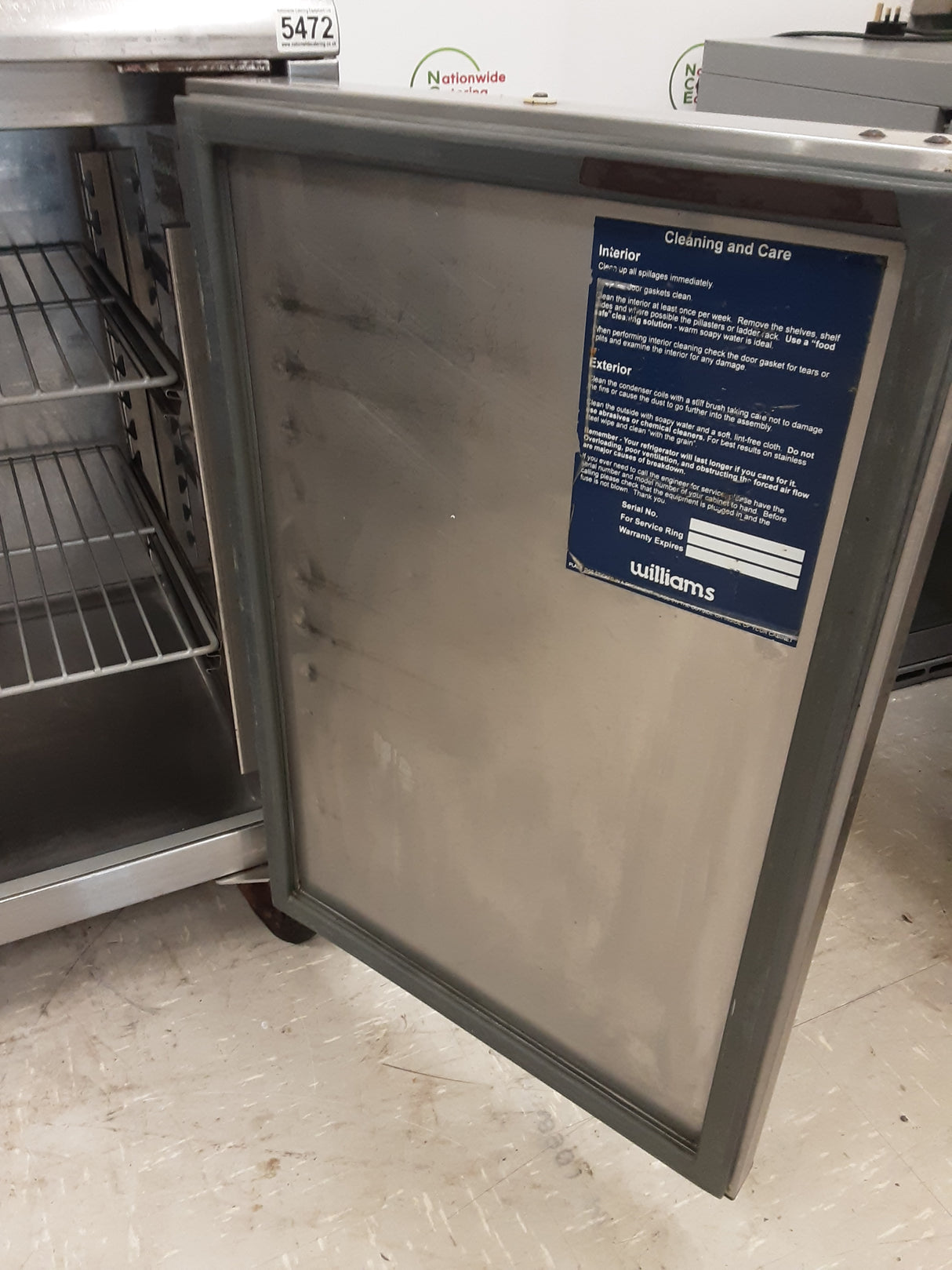 CLEARANCE Williams Two Door Flat Counter Fridge, 142cm (NCE5472)