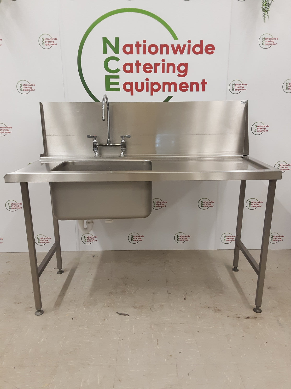 Stainless Steel Single Sink with Appliance Space 150cm (NCE5500)