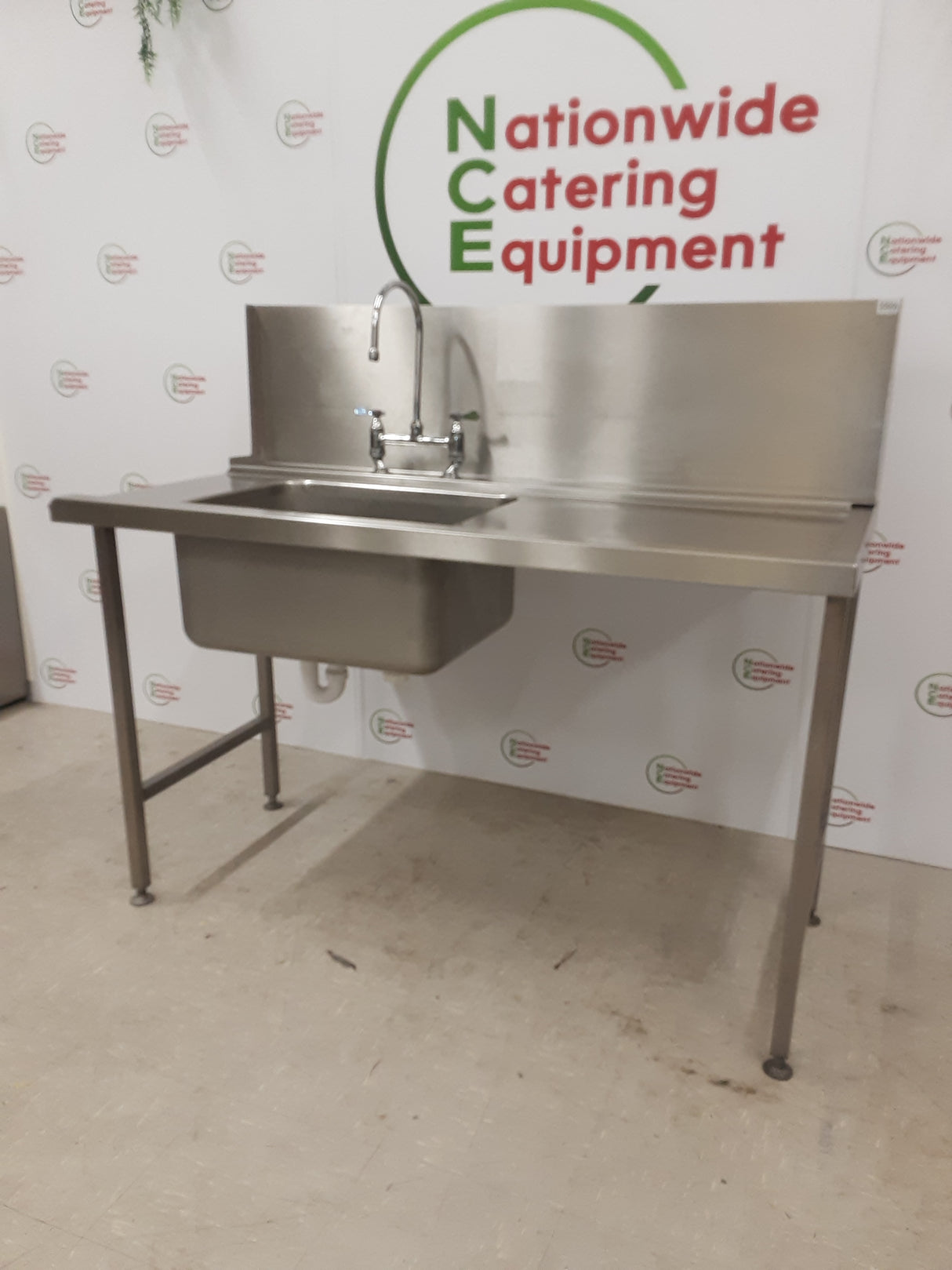 Stainless Steel Single Sink with Appliance Space 150cm (NCE5500)