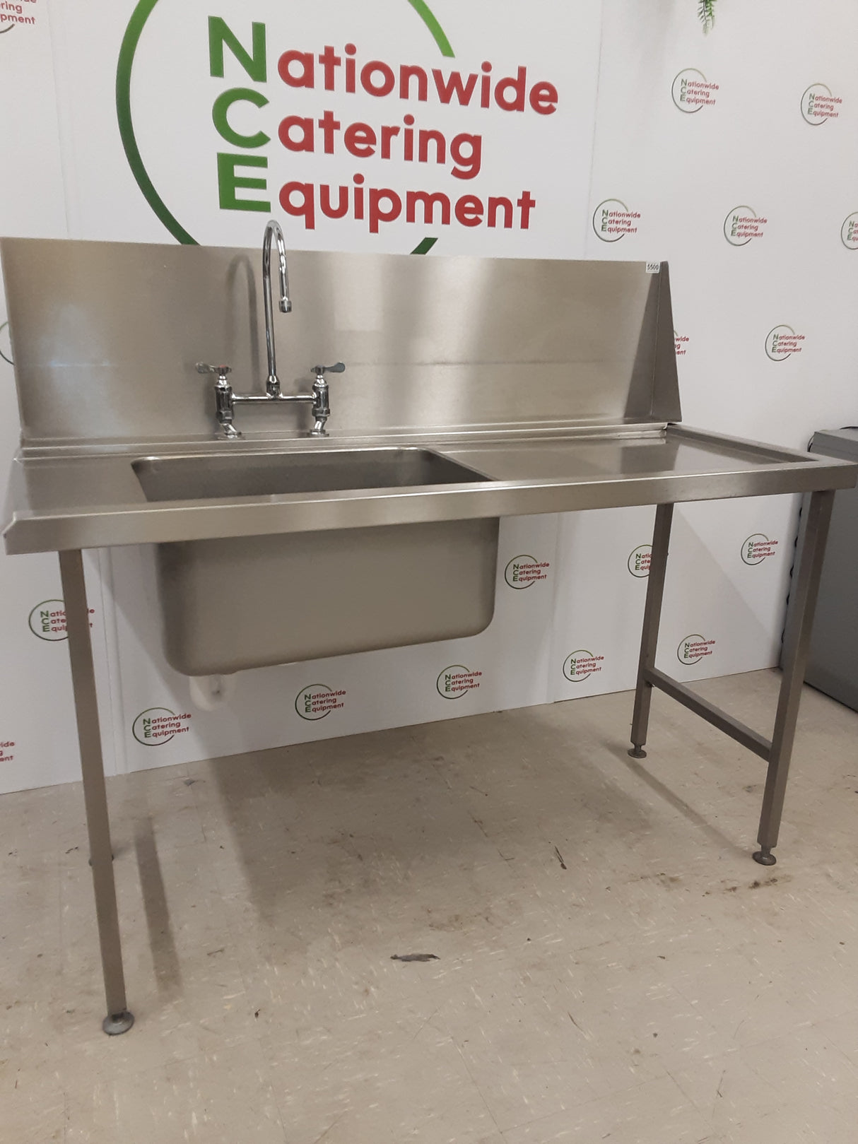 Stainless Steel Single Sink with Appliance Space 150cm (NCE5500)
