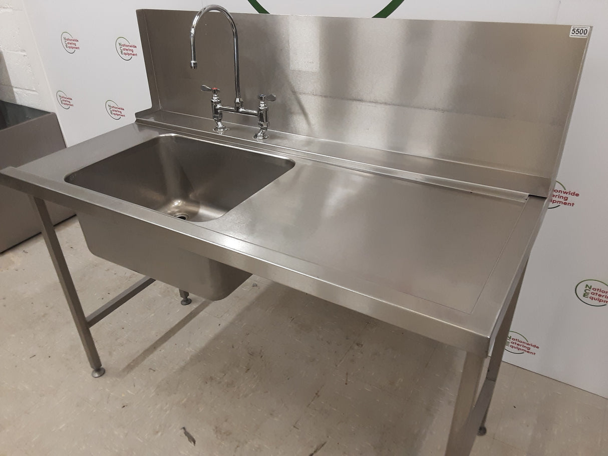 Stainless Steel Single Sink with Appliance Space 150cm (NCE5500)