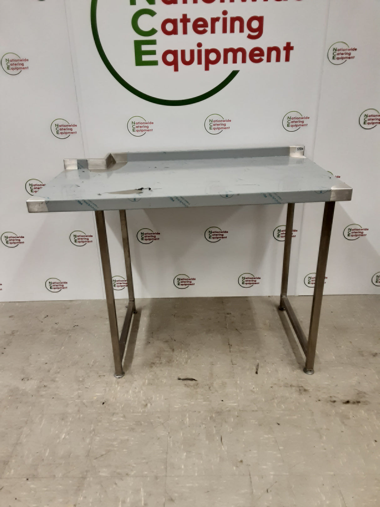 New/Un-Used Stainless Steel Table With Appliance Space 125x72cm (NCE5504)