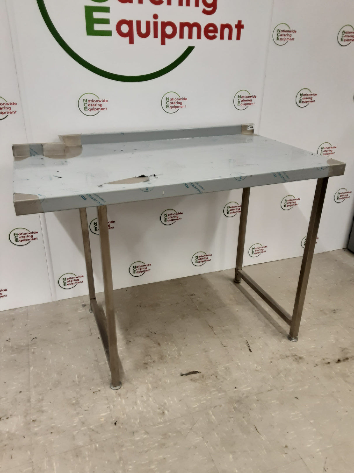 New/Un-Used Stainless Steel Table With Appliance Space 125x72cm (NCE5504)