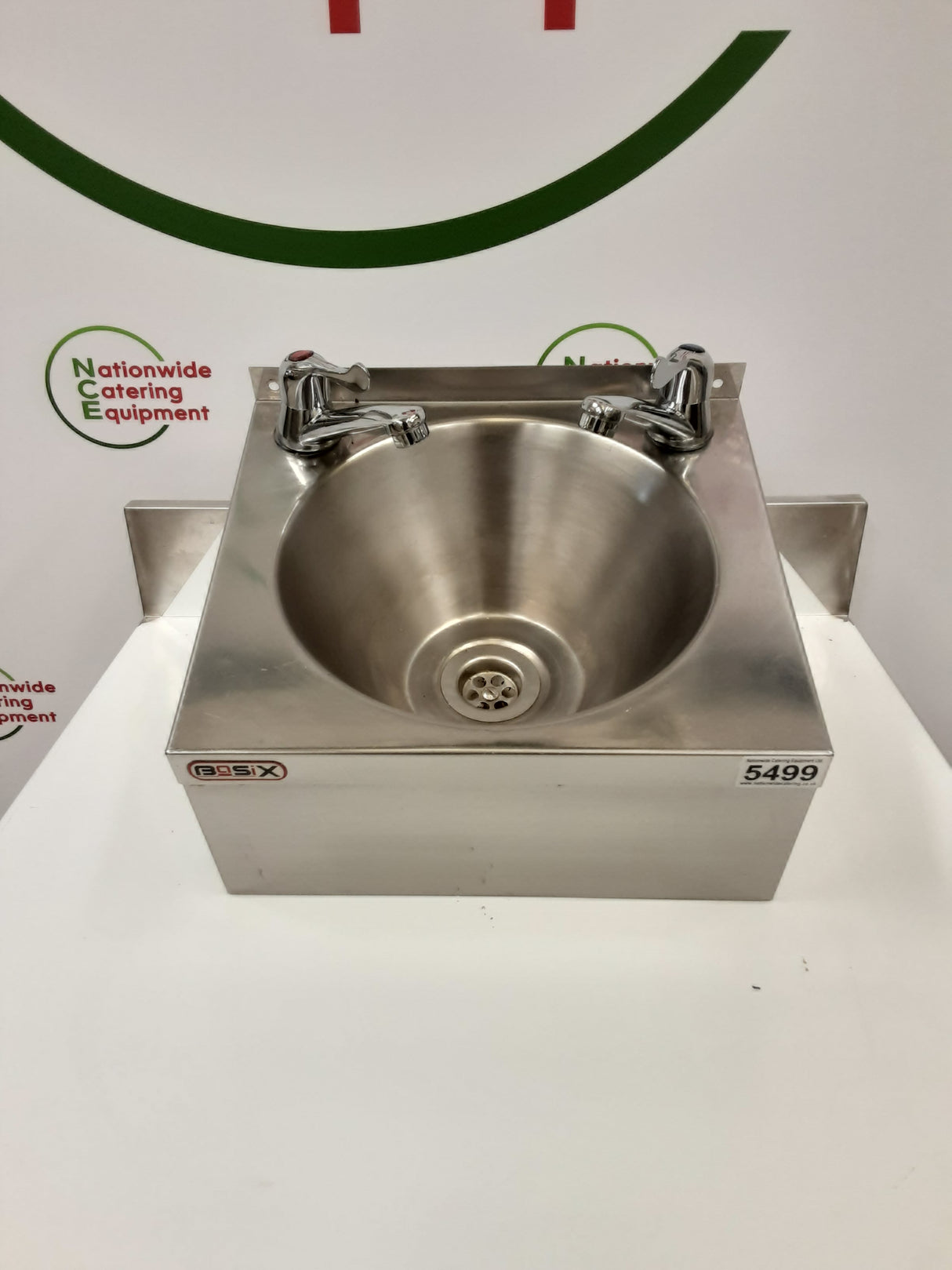 Stainless Steel Handwash Basin With New Lever Taps Fitted (NCE5499)