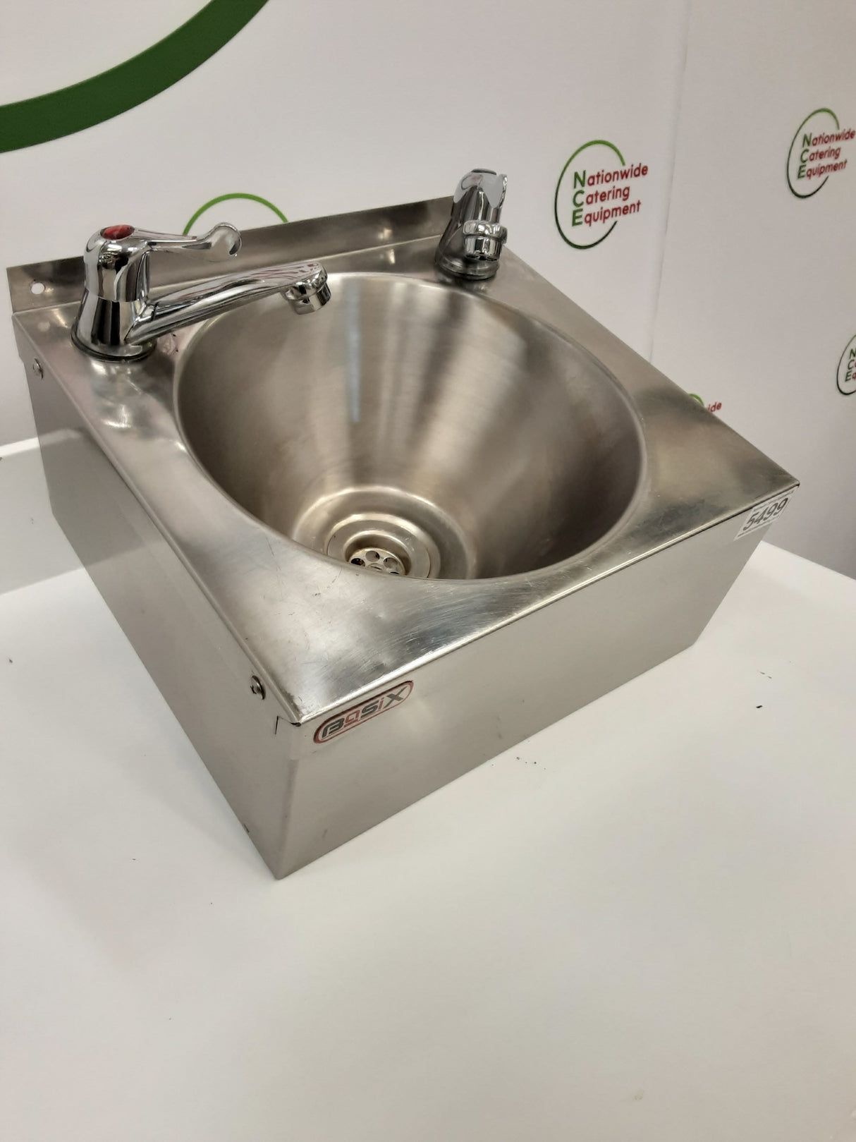 Stainless Steel Handwash Basin With New Lever Taps Fitted (NCE5499)