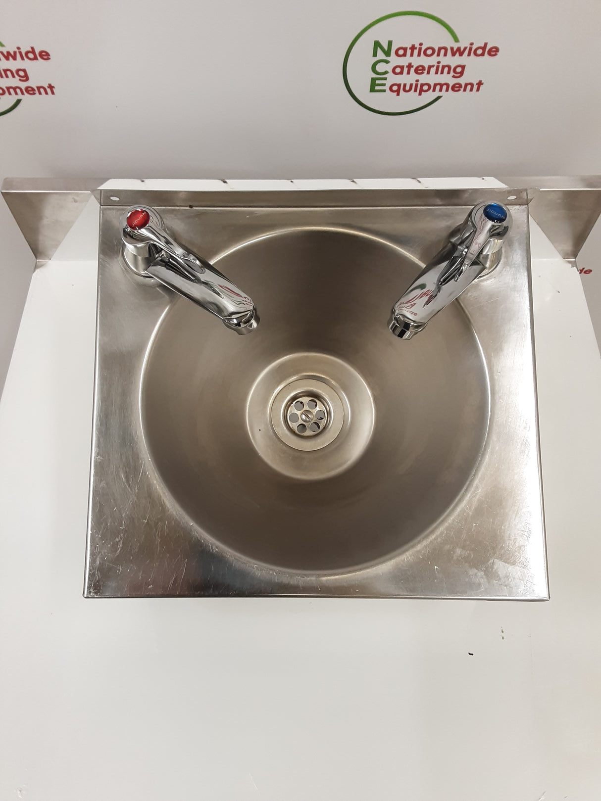 Stainless Steel Handwash Basin With New Lever Taps Fitted (NCE5499)