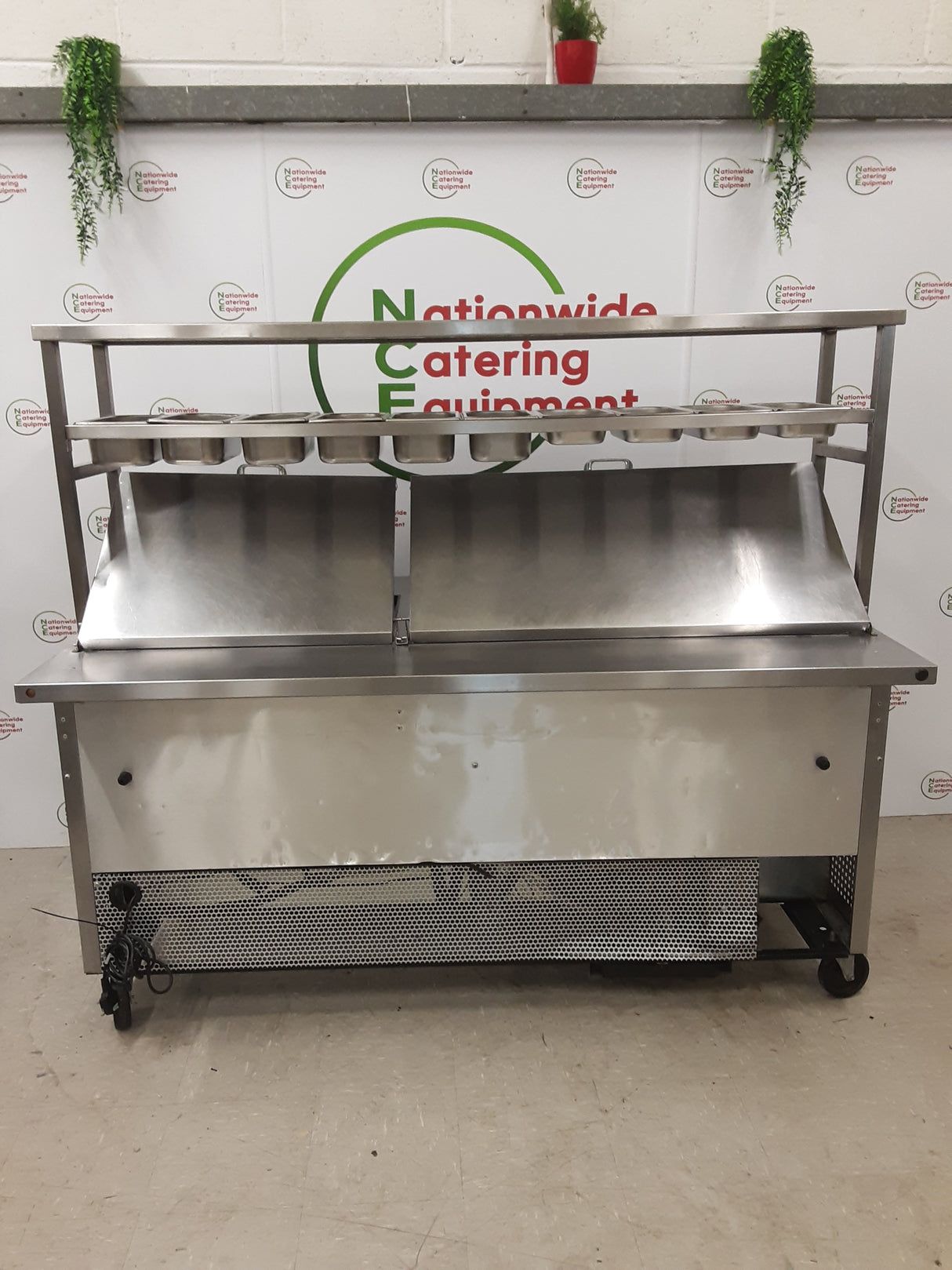 True Three Door Counter Fridge With Toppings Openings, Shelving, Extra Deep (NCE5427)