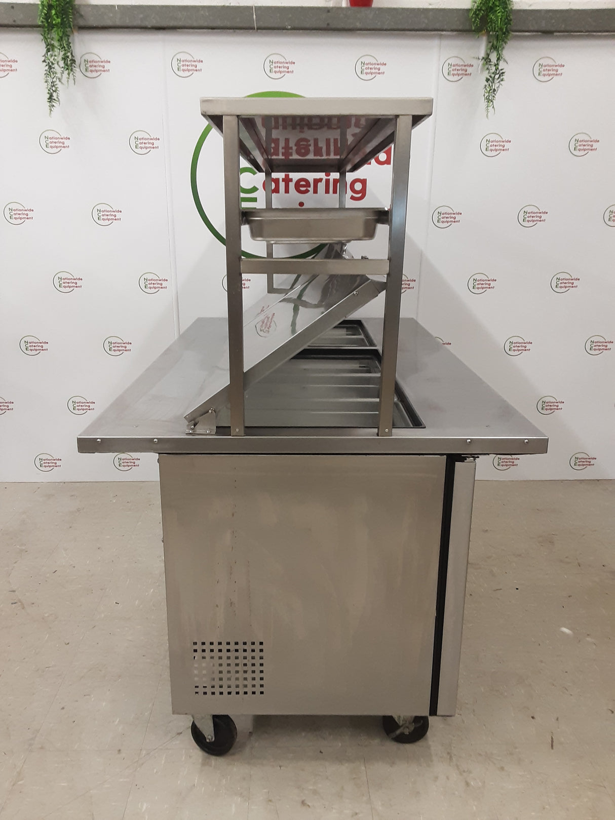 True Three Door Counter Fridge With Toppings Openings, Shelving, Extra Deep (NCE5427)