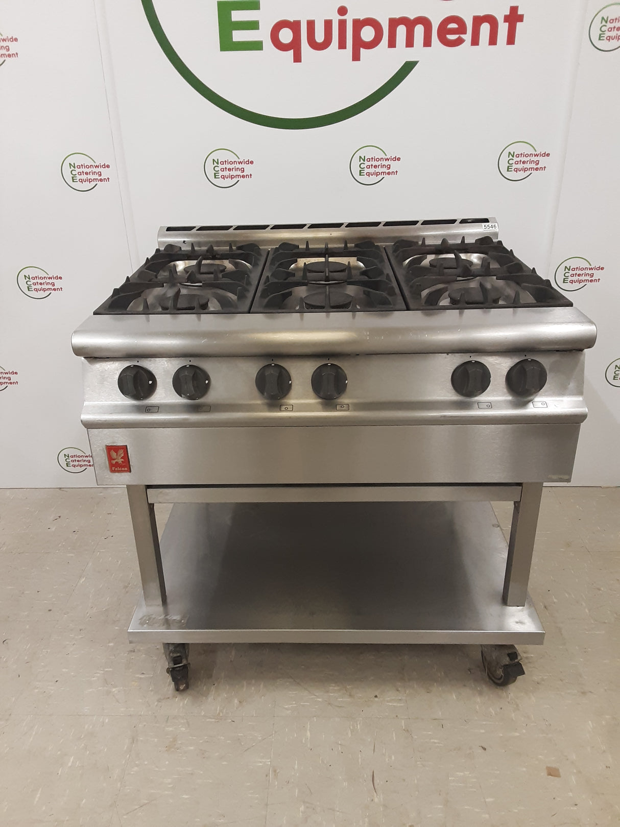 Falcon Six Burner Stove On Stand, Natural Gas, Model-G3121 (NCE5546)