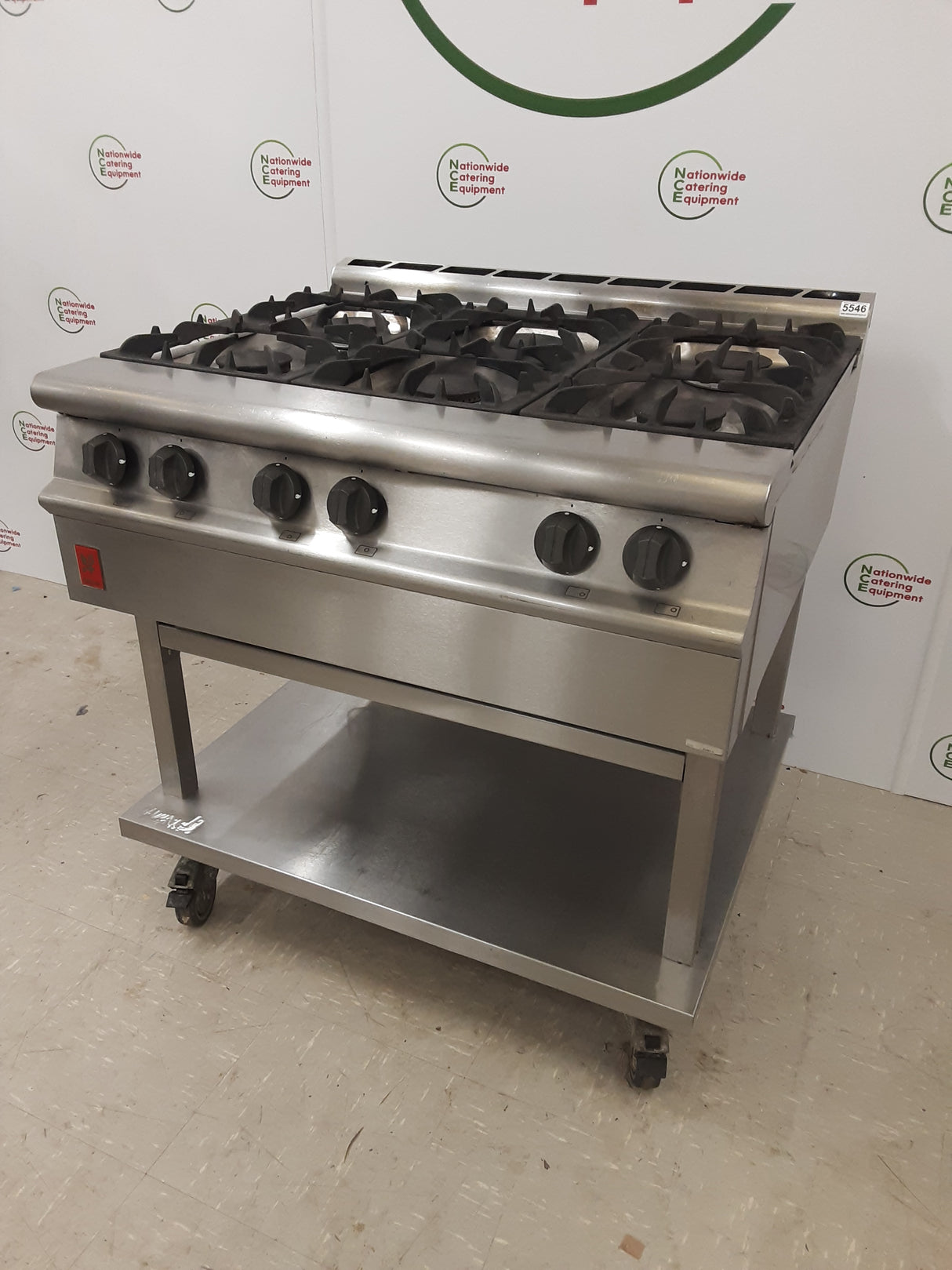 Falcon Six Burner Stove On Stand, Natural Gas, Model-G3121 (NCE5546)