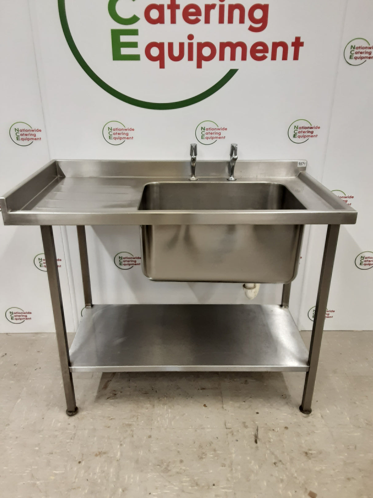 Stainless Steel Single Sink, Large Basin, 115x60cm (NCE5571)