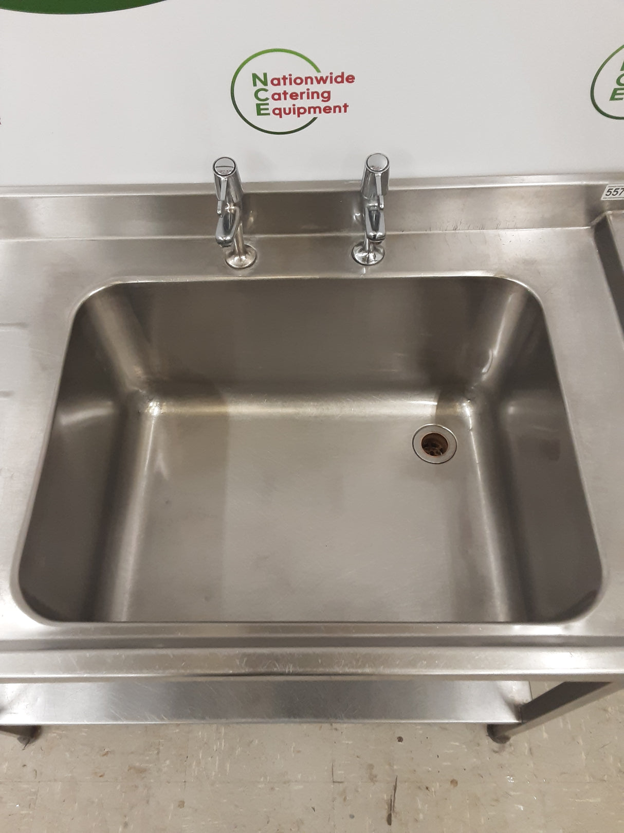 Stainless Steel Single Sink, Large Basin, 115x60cm (NCE5571)