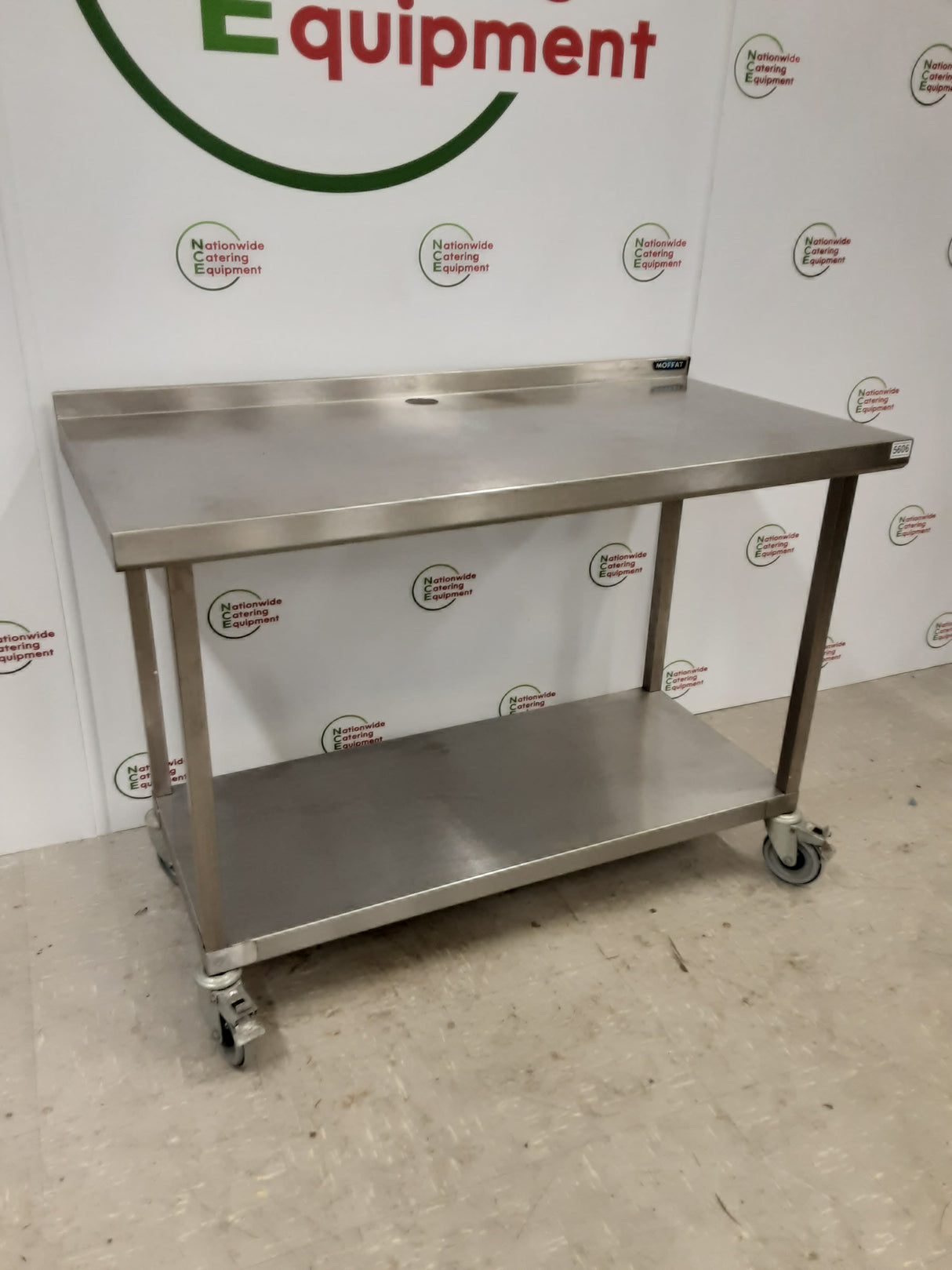Stainless Steel Table On Wheels 120x60cm (NCE5606)