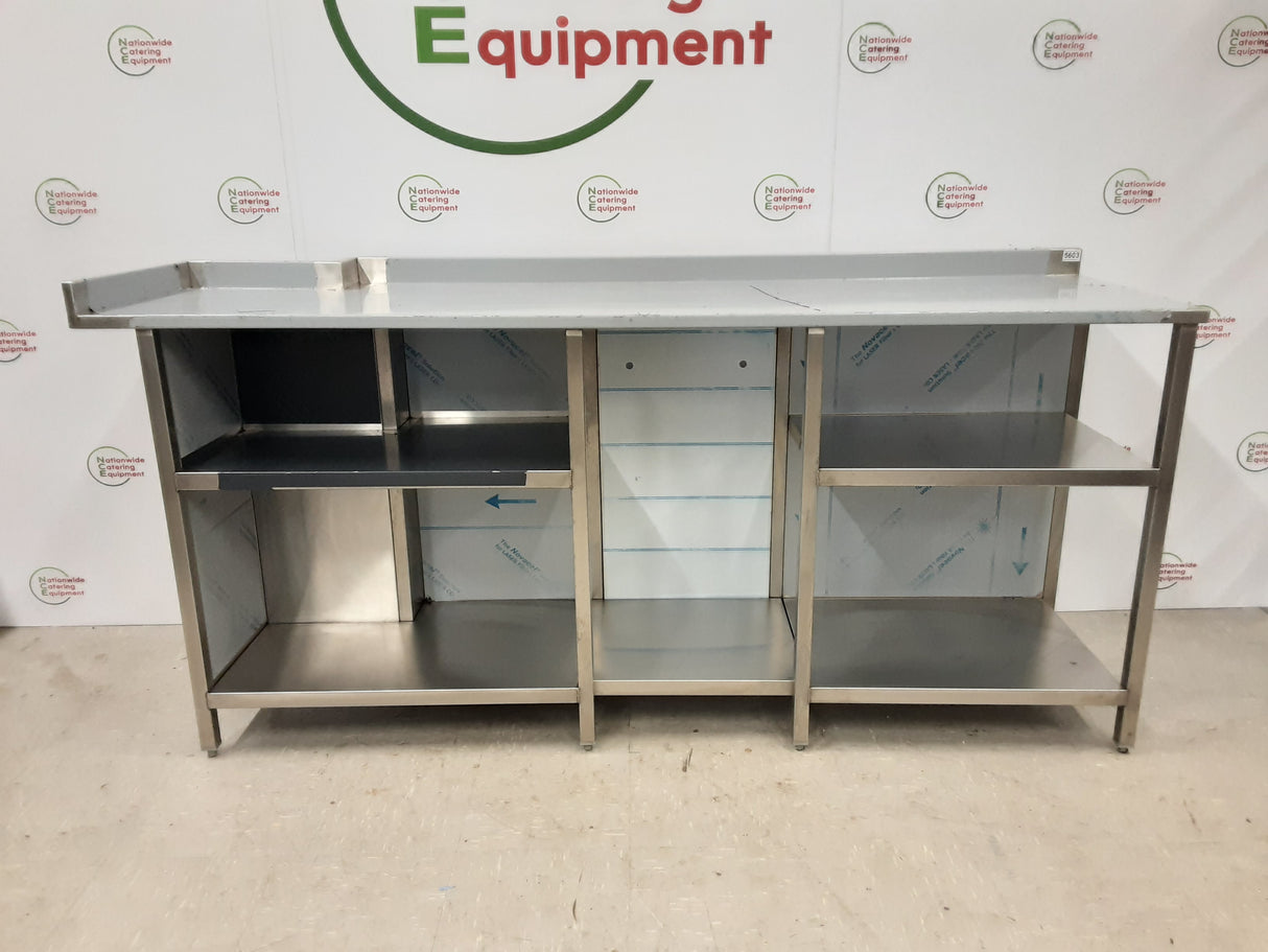 New/Un-Used Stainless Steel Table With Lower Shelving 199x60cm (NCE5603)