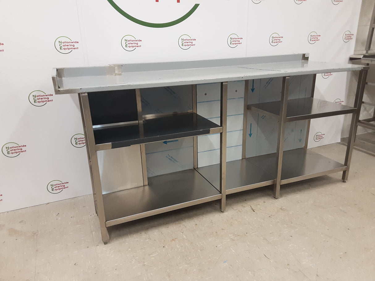 New/Un-Used Stainless Steel Table With Lower Shelving 199x60cm (NCE5603)