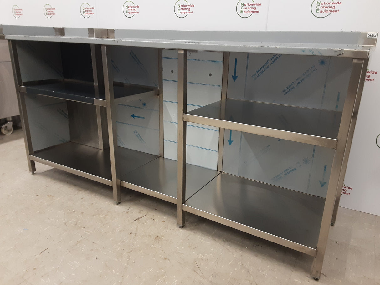 New/Un-Used Stainless Steel Table With Lower Shelving 199x60cm (NCE5603)
