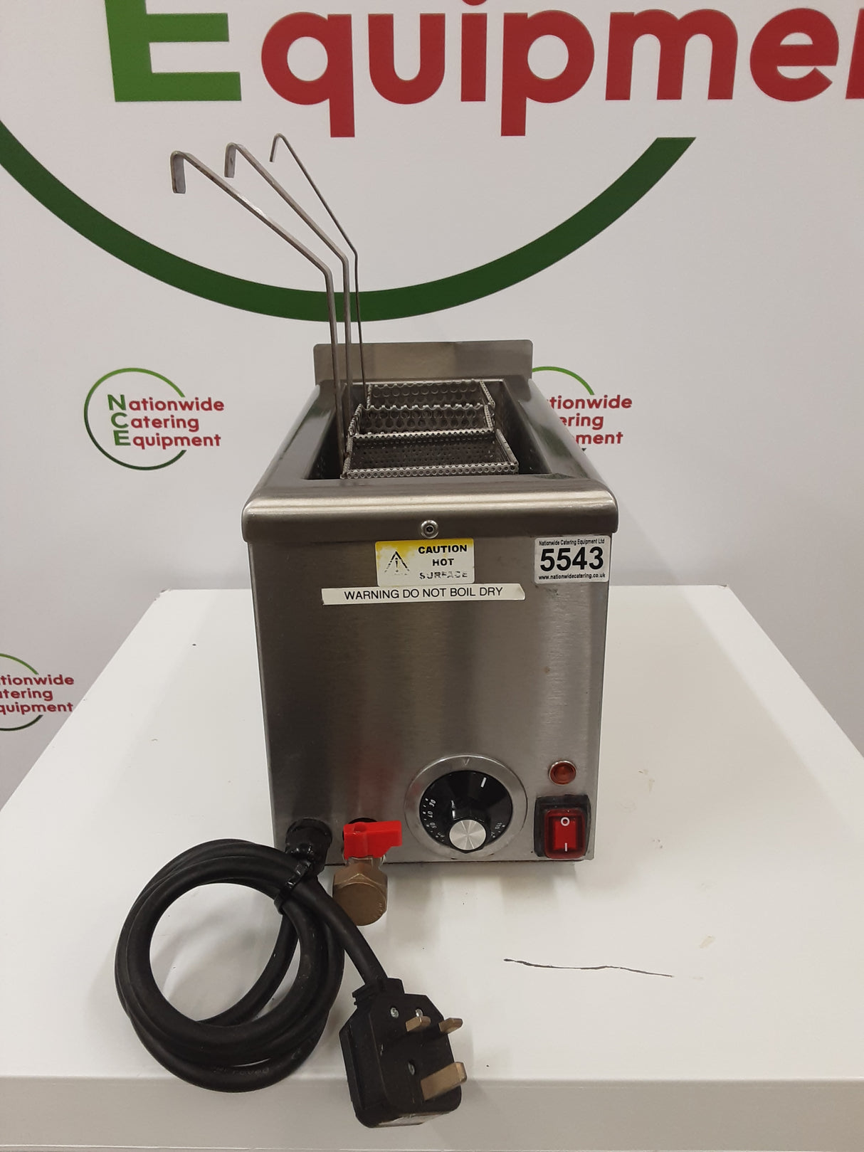 Tabletop Three Basket Electric Pasta Boiler, 13amp, Drain Tap (NCE5543)