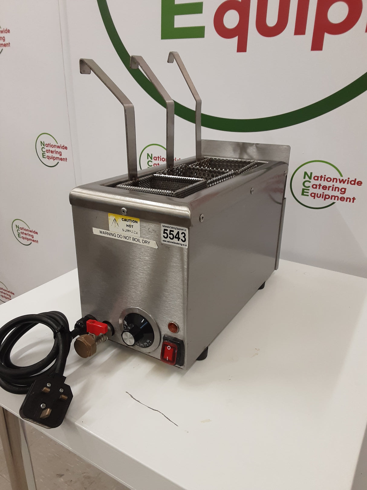 Tabletop Three Basket Electric Pasta Boiler, 13amp, Drain Tap (NCE5543)