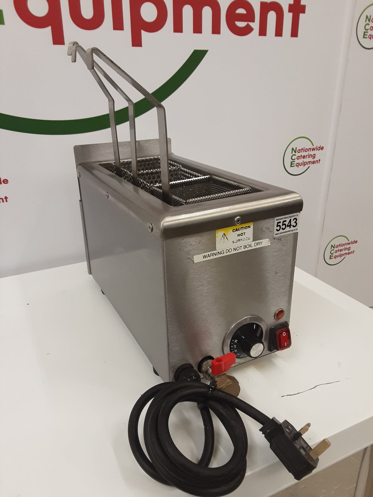 Tabletop Three Basket Electric Pasta Boiler, 13amp, Drain Tap (NCE5543)